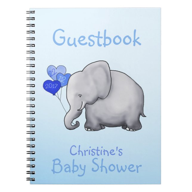 Gullig Guestbook för baby shower för Anteckningsbok (Framsidan)