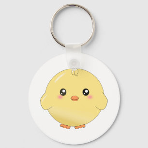 Gullig gul chick nyckelring