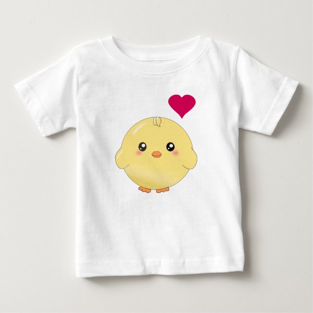 Gullig gul chick t shirt (Framsida)