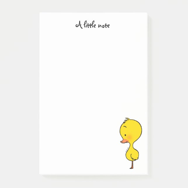 gullig gul duckling post-it block (Framsida)
