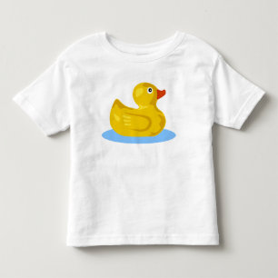Gullig gul Rubber Ducky tecknadankasimning Tee