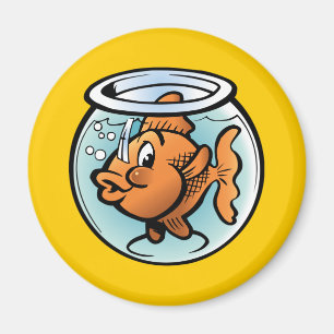 Gullig guldfisk magnet