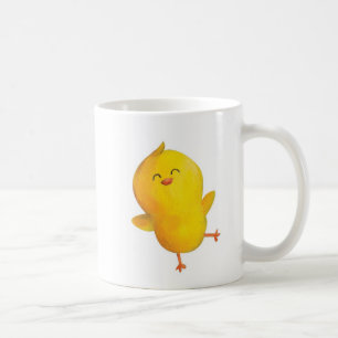 Gullig gulthöna kaffemugg