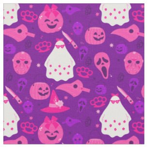 gullig halloween-blommigtens rosa tyg