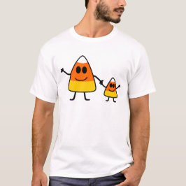 Gullig Halloween candy cornfamilj T Shirt