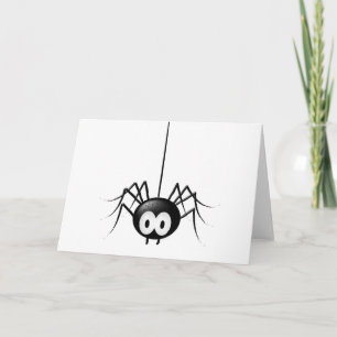 Gullig Halloween för svart spindel gåva Kort