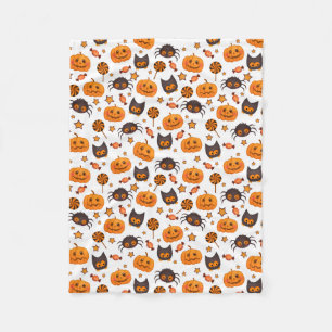 Gullig Halloween mönsterillustration Fleecefilt