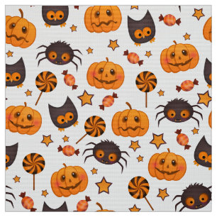 Gullig Halloween mönsterillustration Tyg