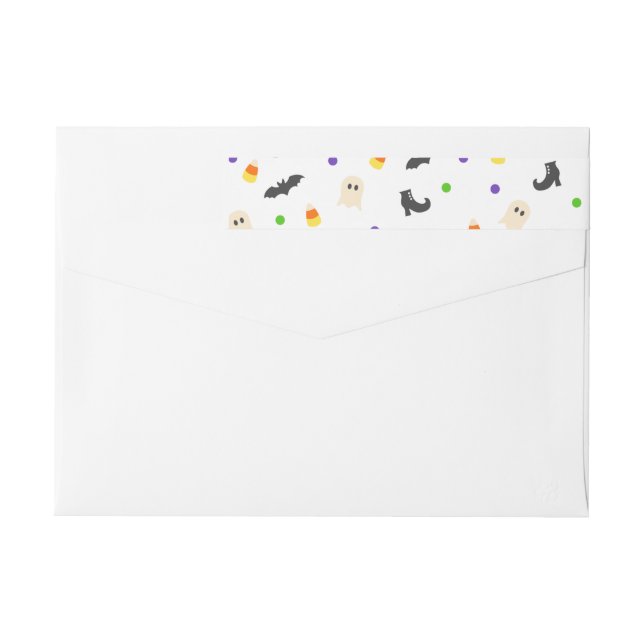 Gullig Halloween returetiketter Etikettband (Baksidan)