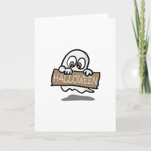 Gullig Halloween spökedesign Kort