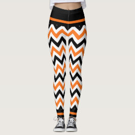 Gullig Halloween svart orange sparredamasker Leggings