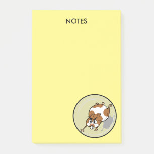GULLIG HAMSTER I HAMSTERBOLL POSTA-HONOM POST-IT BLOCK