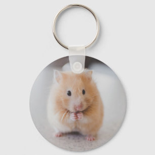 Gullig hamster nyckelring