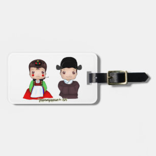 Gullig Hanbok gift par Bagagebricka