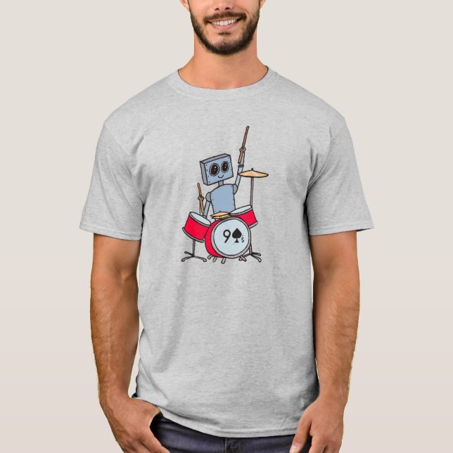 Gullig handelsresanderobotT-tröja T Shirt (Framsida)
