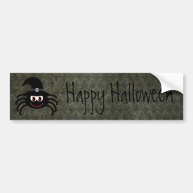 Gullig happy halloween för Grunge för Bildekal (Framsidan)