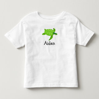 Gullig havssköldpaddapersonlig med barnnamn t-shirt