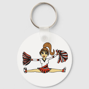 Gullig hejaklacksledare Keychain Nyckelring