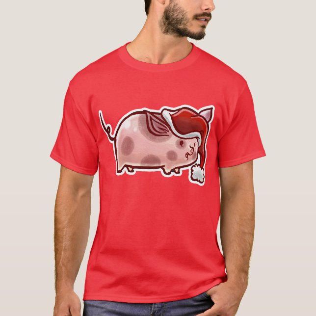 Gullig helgdaggris tee shirt (Framsida)