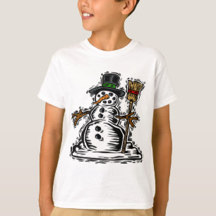 Gullig helgdagsnögubbe tee shirt