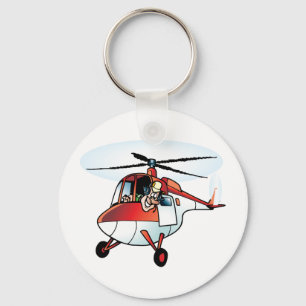 Gullig helikopter nyckelring