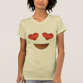 Gullig hjärta för ögaemoji t-shirt