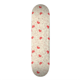 Gullig hjärtabakgrund old school skateboard bräda 21,6 cm