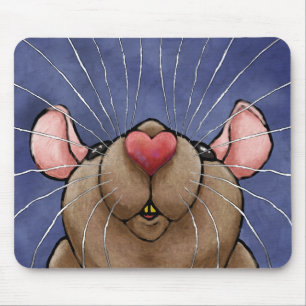 Gullig hjärtaråtta Mousepad Musmatta