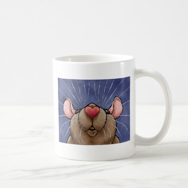 Gullig hjärtaråttamugg kaffemugg (Höger)