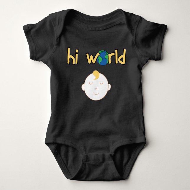 Gullig hög världsbabyBodysuit T-shirt (Framsida)