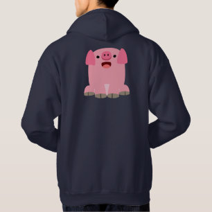 Gullig Hoodie för Oinking tecknadgris