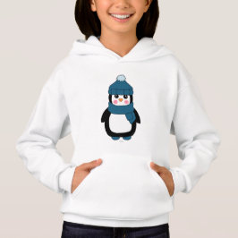 Gullig Hoodie för vinterpingvinflickor T Shirt