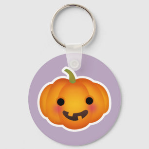 Gullig höstHalloween pumpa Nyckelring
