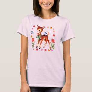 Gullig hötorgskonsthjort tee shirt