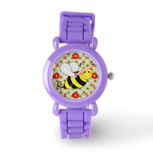 Gullig humla med mönster armbandsur