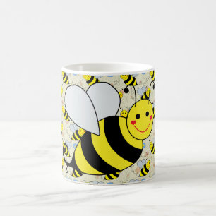 Gullig humla med mönster kaffemugg