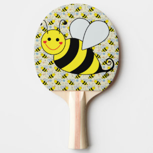 Gullig humla med mönster pingisracket