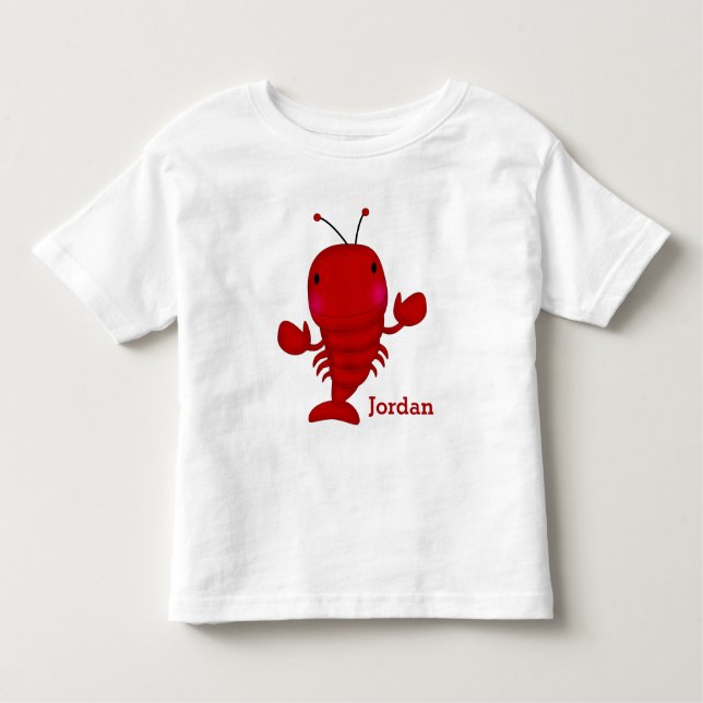 Gullig hummer för barn t shirt (Framsida)