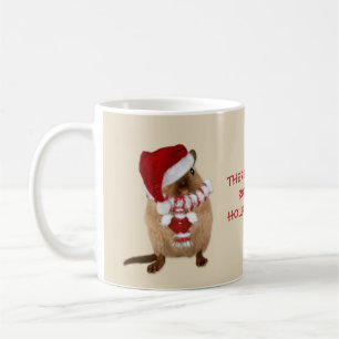 Gullig humor för godis för Santa Gerbilhelgdag Kaffemugg
