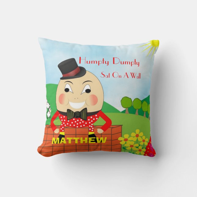 Gullig Humpty Dumpty för ungebarnkammarerim Kudde (Framsida)
