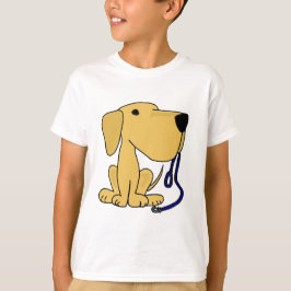 Gullig hund CX med koppelet T-shirt