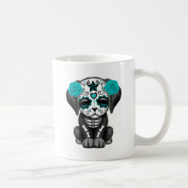 Gullig hund för blåttday of the deadvalp kaffemugg