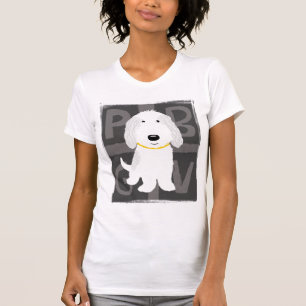 Gullig hund för grå färg- & för vit PBGV T Shirt