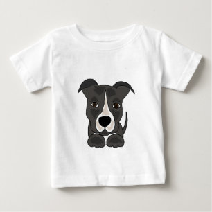 Gullig hund för grå färgPitbull valp Tee Shirt