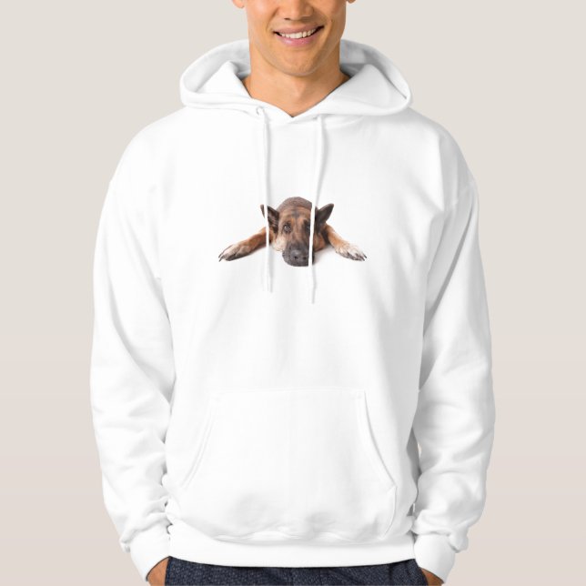 Gullig hund sweatshirt med luva (Framsida)