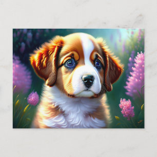 gullig hund vykort