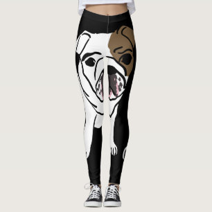 Gullig hunddamasker leggings