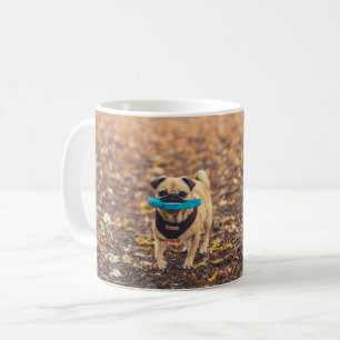 Gullig hundmopsmugg kaffemugg
