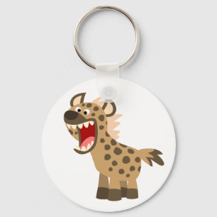 Gullig hungrig tecknadHyena Nyckelring