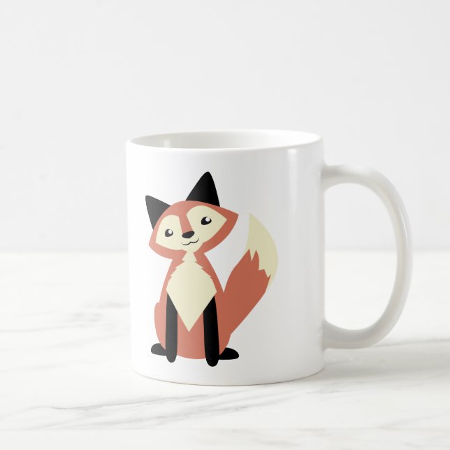 Gullig Huvud-lutande räv Kaffemugg (Höger)